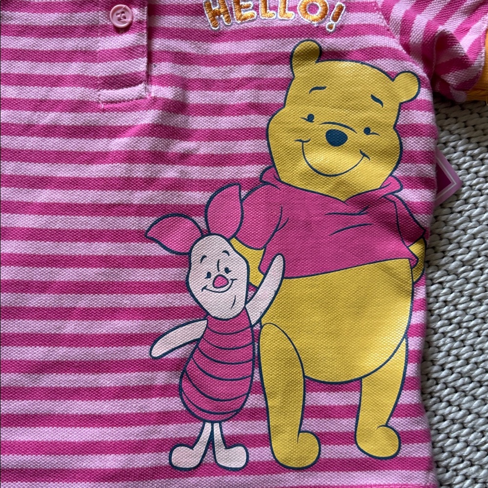 Shirt Winnie the Pooh toddler girls new size 5T cotton Disney weight 36-42 lbs - Picture 2 of 3